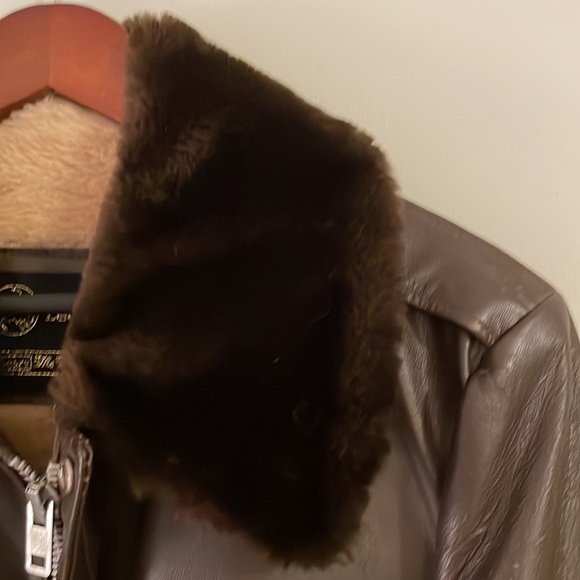 Vintage Sears Men’s Brown Leather Flight Style Jacket, 40 Regular - Picture 4 of 16